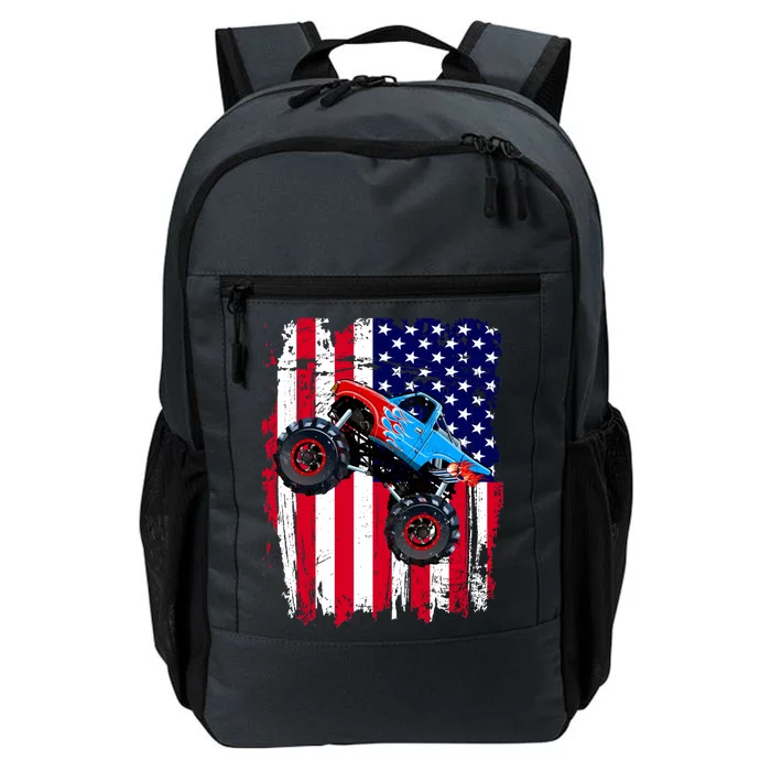 American Monster Truck Flag Daily Commute Backpack