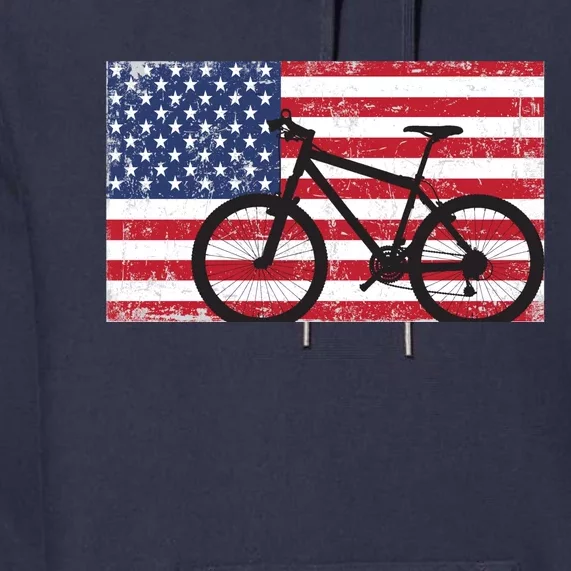 American Mountain Bike USA Flag Premium Hoodie