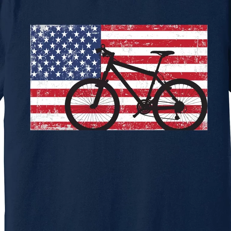 American Mountain Bike USA Flag Premium T-Shirt