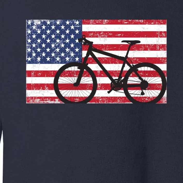 American Mountain Bike USA Flag Toddler Sweatshirt