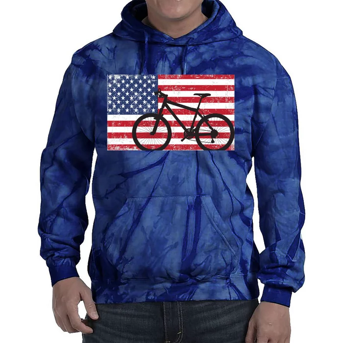 American Mountain Bike USA Flag Tie Dye Hoodie