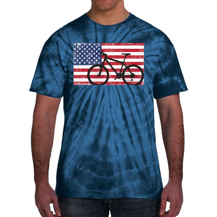 American Mountain Bike USA Flag Tie-Dye T-Shirt