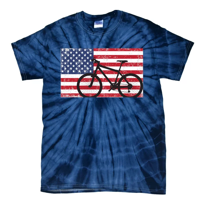 American Mountain Bike USA Flag Tie-Dye T-Shirt