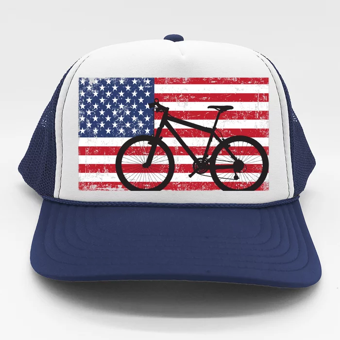 American Mountain Bike USA Flag Trucker Hat