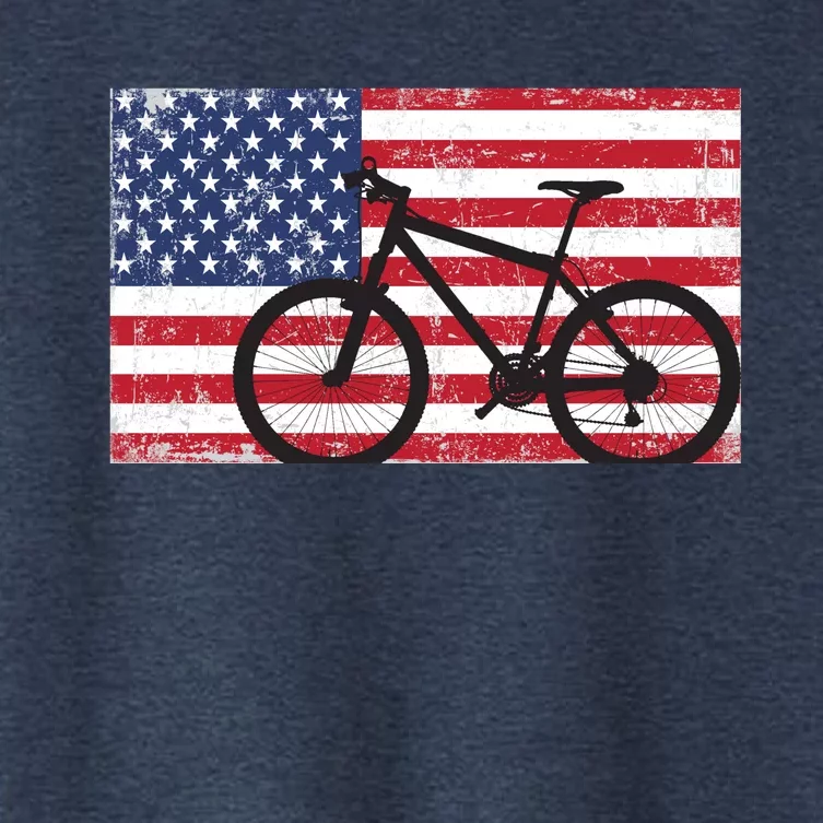 American Mountain Bike USA Flag Women's Crop Top Tee