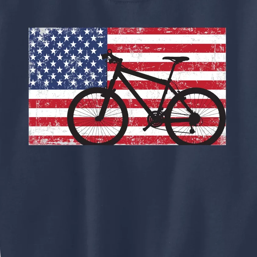 American Mountain Bike USA Flag Kids Sweatshirt