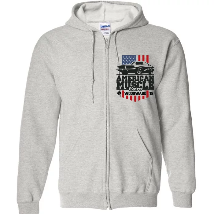 American Muscle Cars Woodward 2018 Full Zip Hoodie