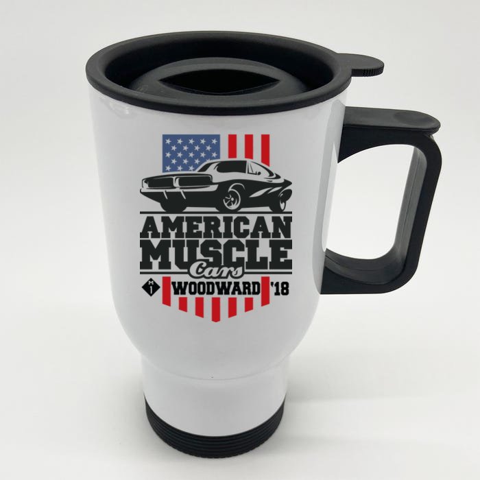 American Muscle Cars Woodward 2018 Front & Back Stainless Steel Travel Mug