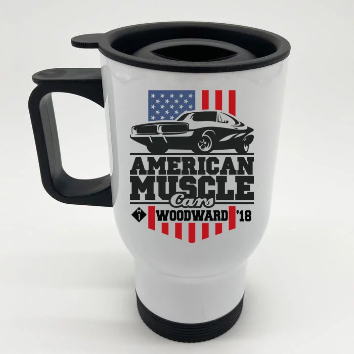 American Muscle Cars Woodward 2018 Front & Back Stainless Steel Travel Mug