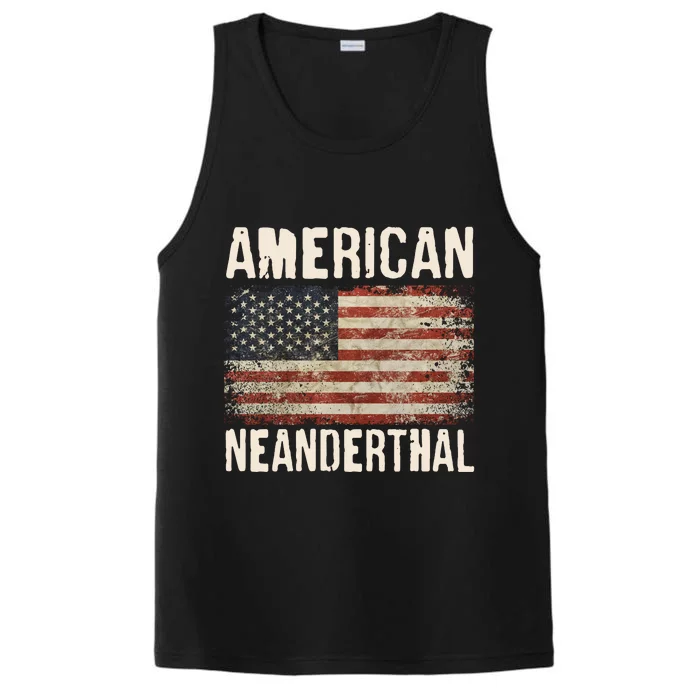 American Neanderthal Distressed US Flag Performance Tank