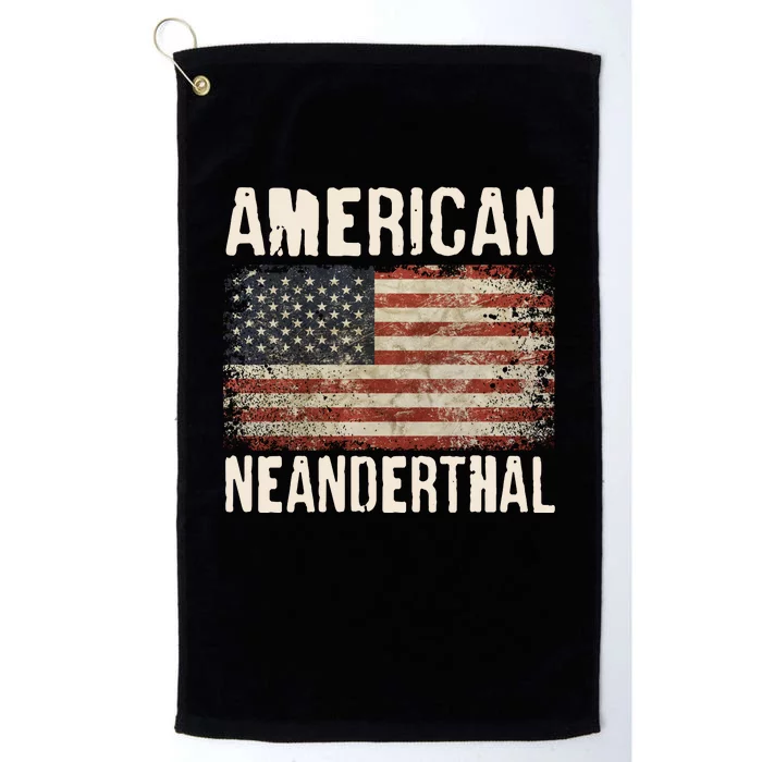 American Neanderthal Distressed US Flag Platinum Collection Golf Towel