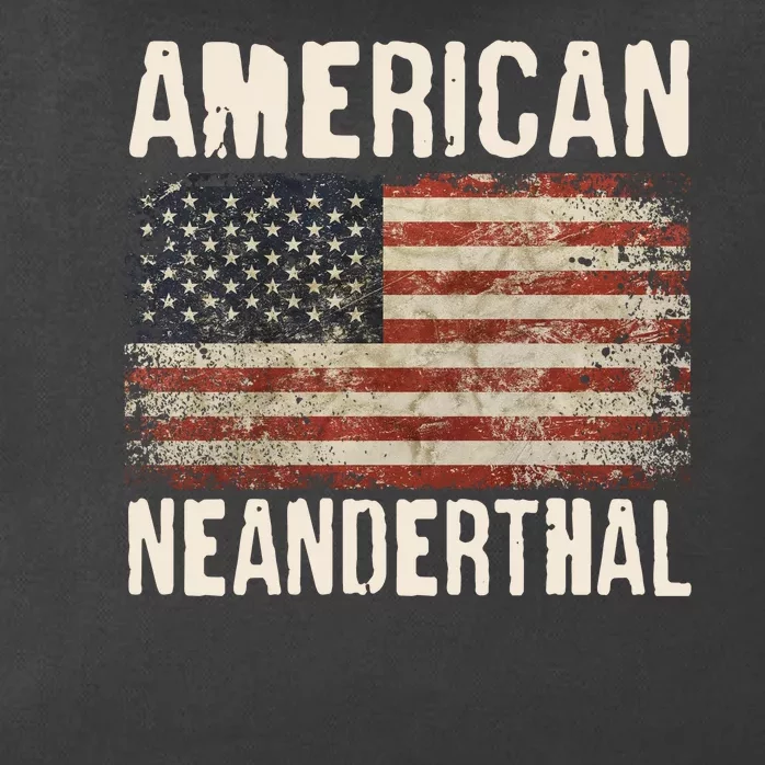 American Neanderthal Distressed US Flag Zip Tote Bag