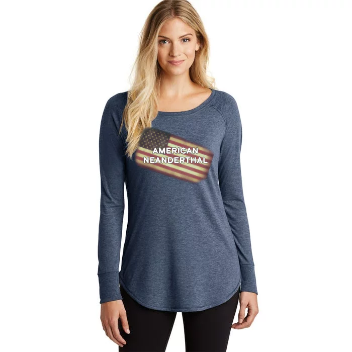 American Neanderthal Flag Women's Perfect Tri Tunic Long Sleeve Shirt