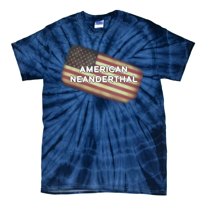 American Neanderthal Flag Tie-Dye T-Shirt