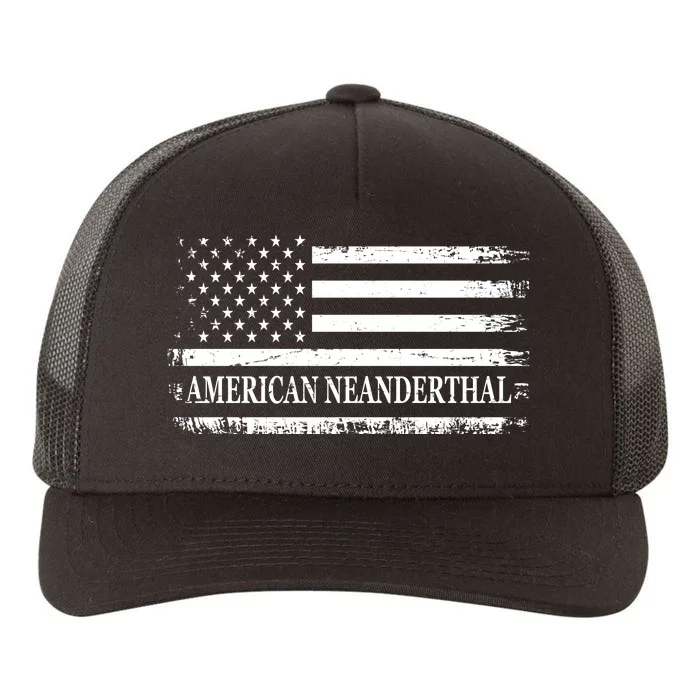 American Neanderthal USA American Flag Yupoong Adult 5-Panel Trucker Hat