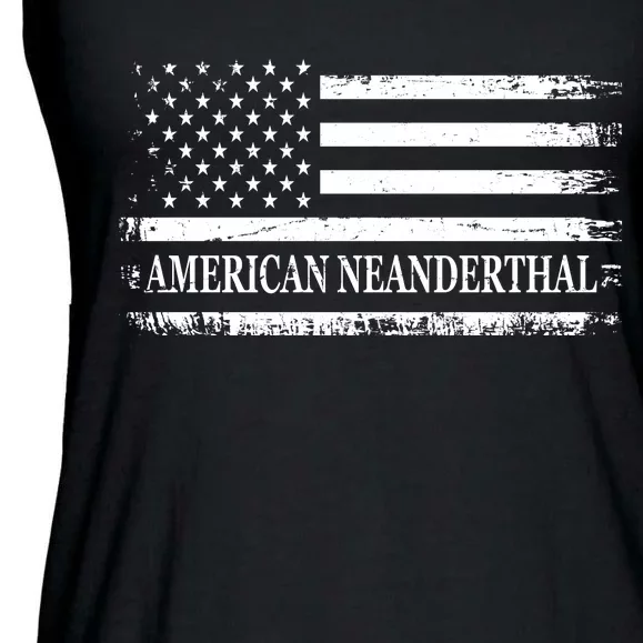 American Neanderthal USA American Flag Ladies Essential Flowy Tank