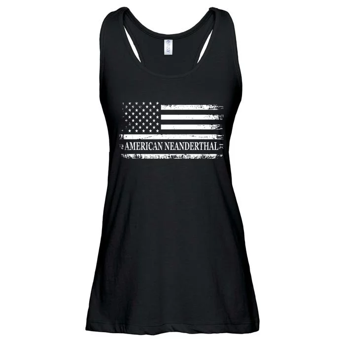 American Neanderthal USA American Flag Ladies Essential Flowy Tank