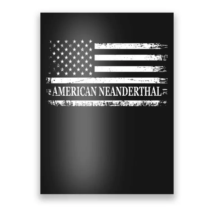 American Neanderthal USA American Flag Poster