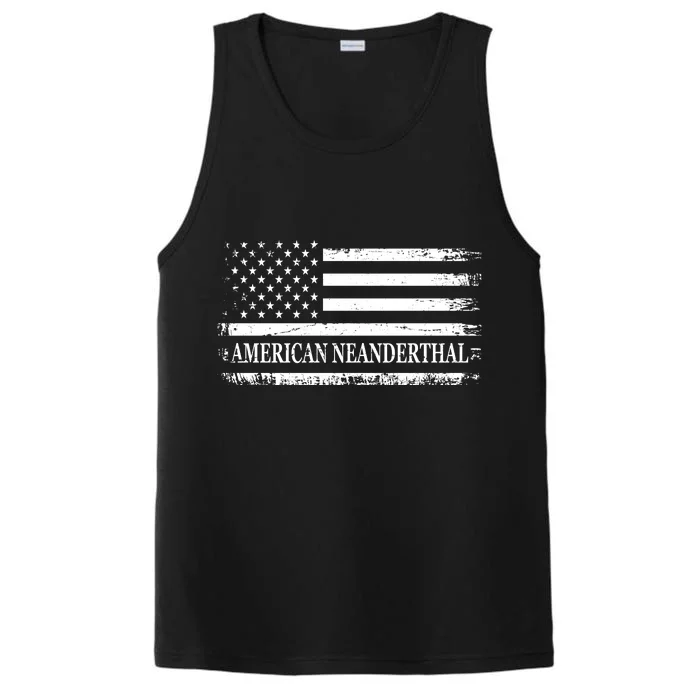 American Neanderthal USA American Flag Performance Tank