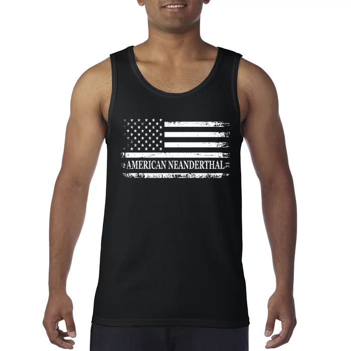 American Neanderthal USA American Flag Tank Top