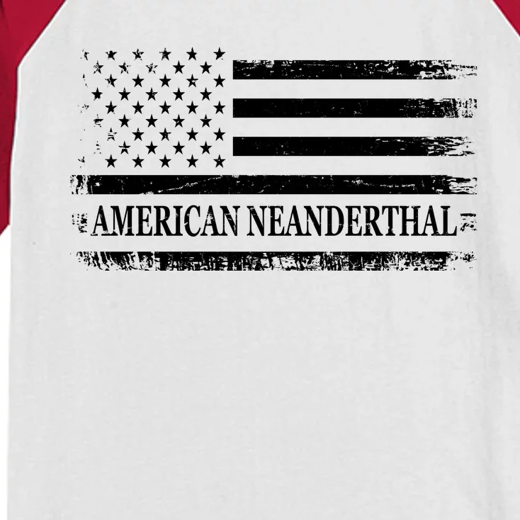 American Neanderthal USA American Flag Kids Colorblock Raglan Jersey