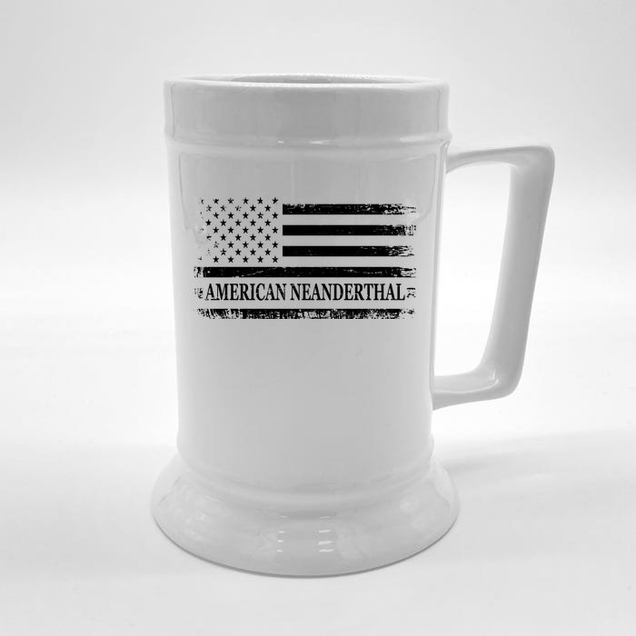 American Neanderthal USA American Flag Front & Back Beer Stein