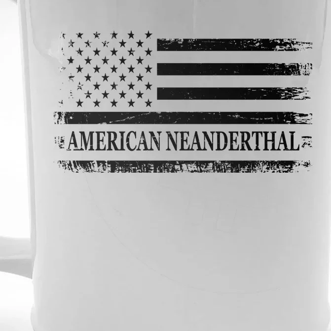 American Neanderthal USA American Flag Front & Back Beer Stein