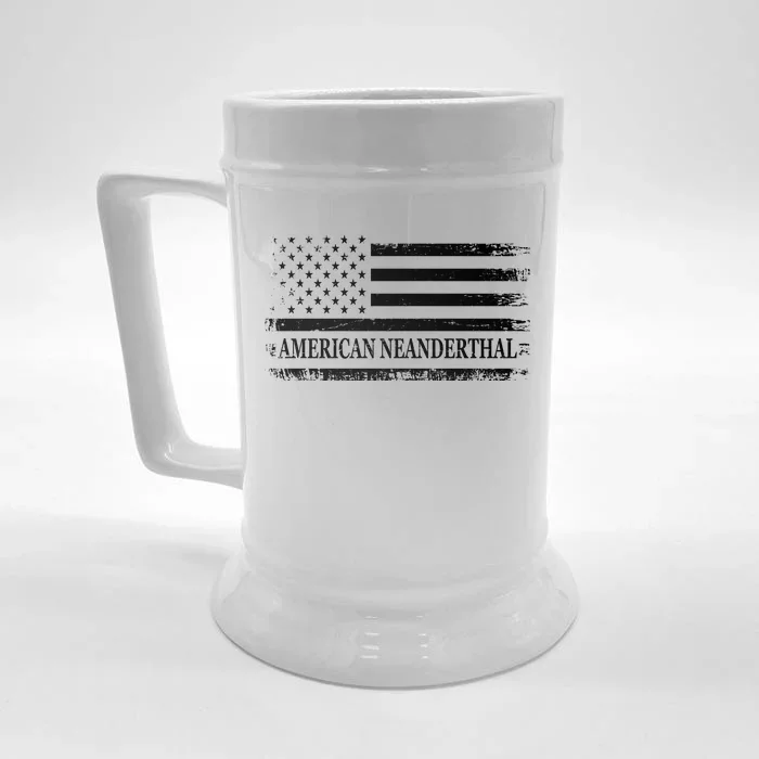 American Neanderthal USA American Flag Front & Back Beer Stein