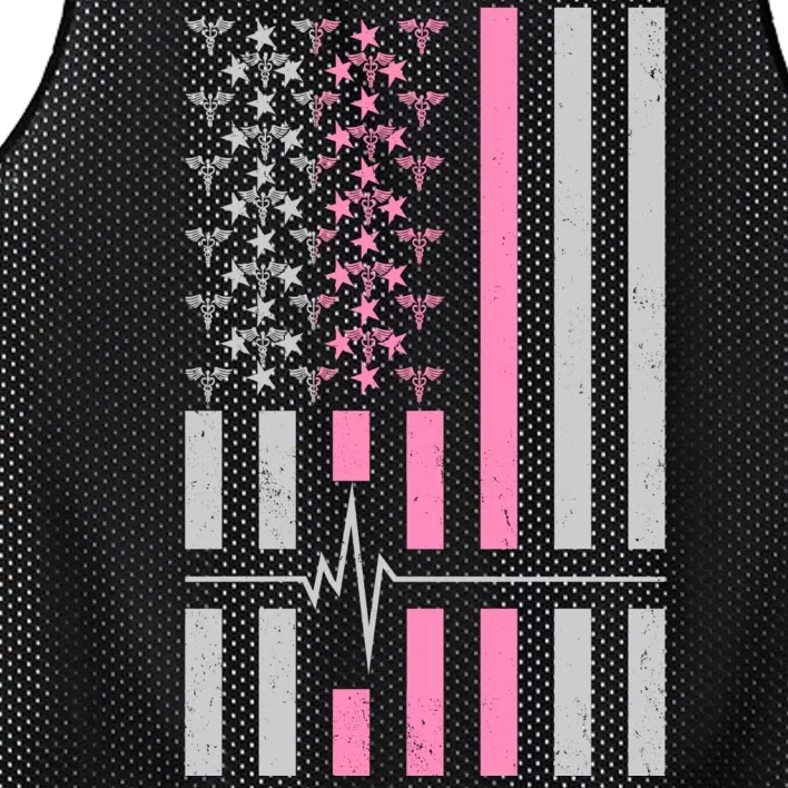 American Nurse USA Flag Mesh Reversible Basketball Jersey Tank