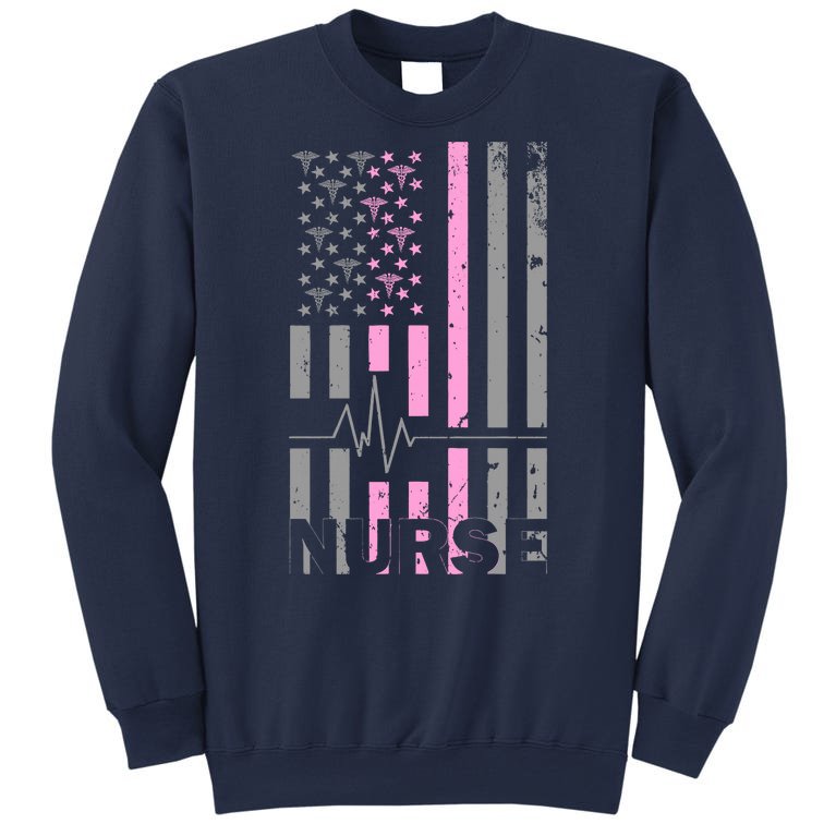 American Nurse Vintage USA Flag Sweatshirt