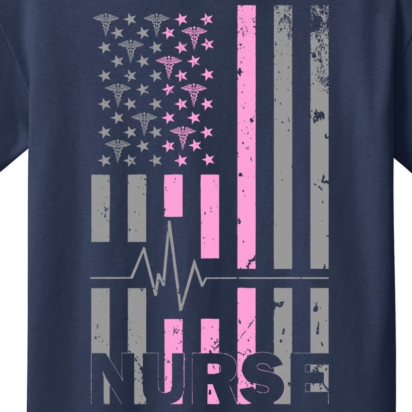American Nurse Vintage USA Flag Kids T-Shirt