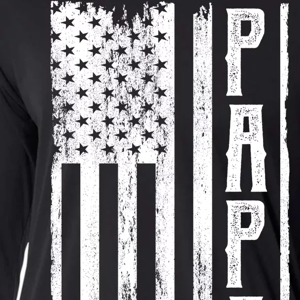 American Papa Flag Cooling Performance Long Sleeve Crew