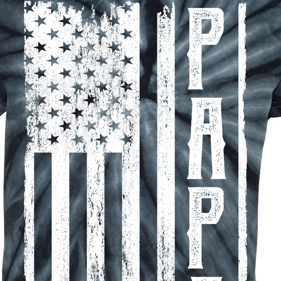 American Papa Flag Kids Tie-Dye T-Shirt