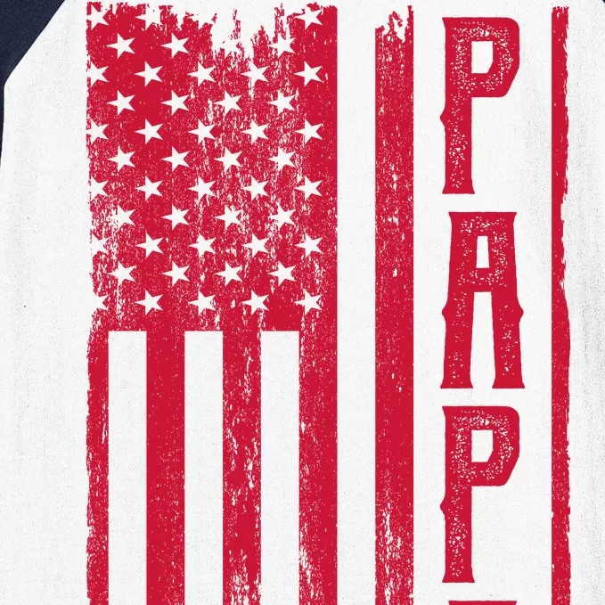 American Papa Flag Baseball Sleeve Shirt