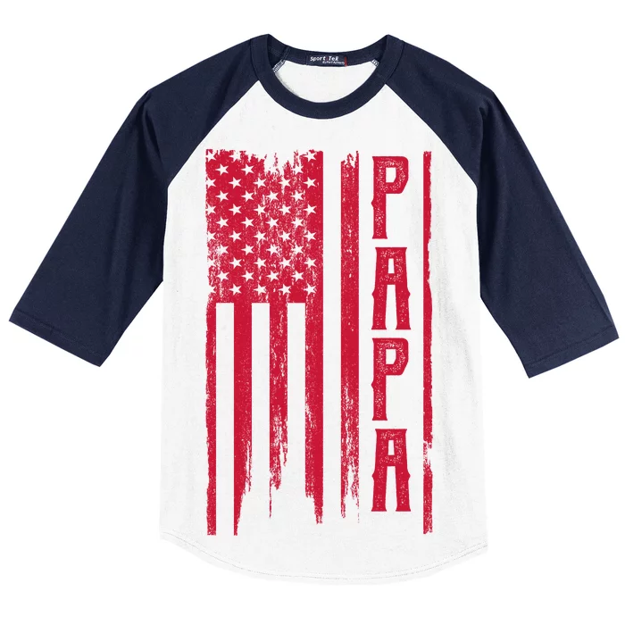 American Papa Flag Baseball Sleeve Shirt