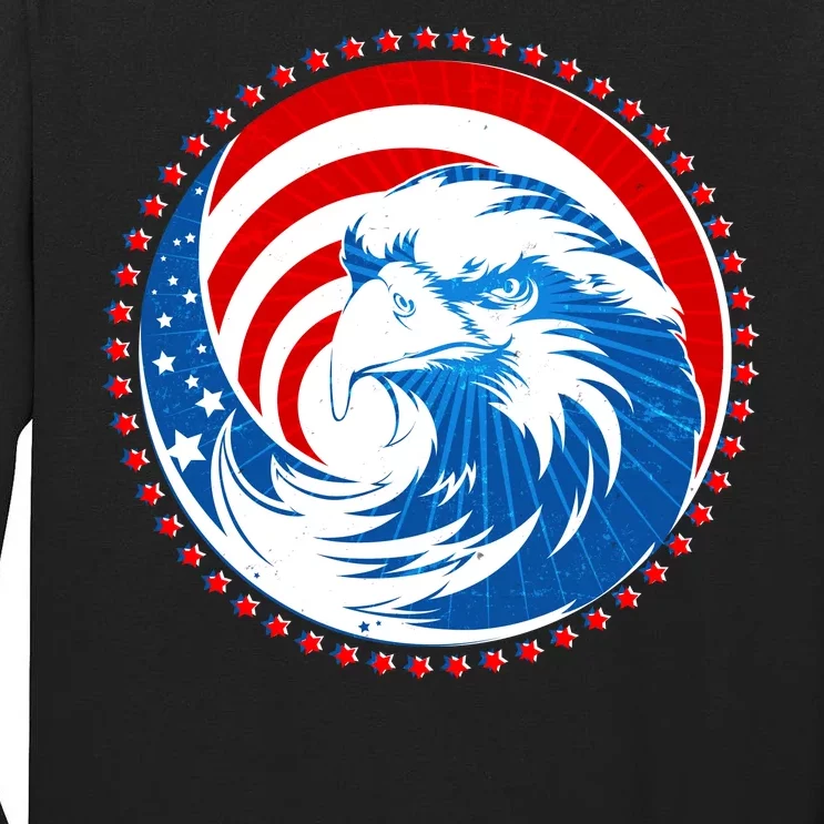 American Patriot Eagle Emblem Tall Long Sleeve T-Shirt