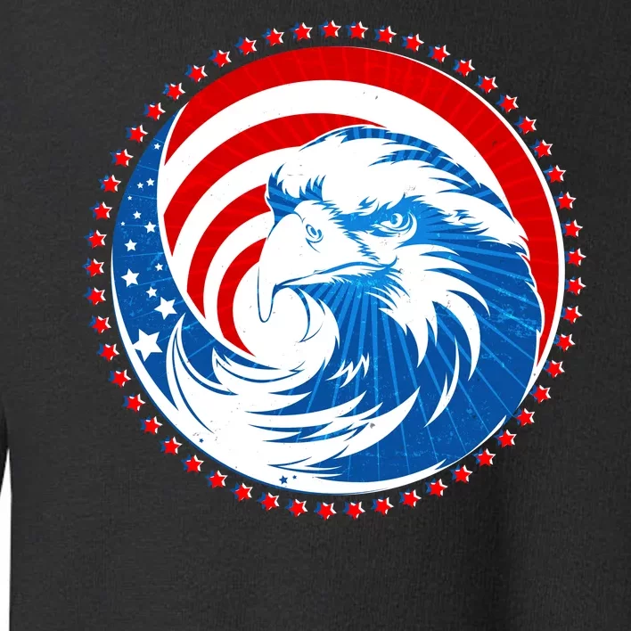 American Patriot Eagle Emblem Toddler Sweatshirt