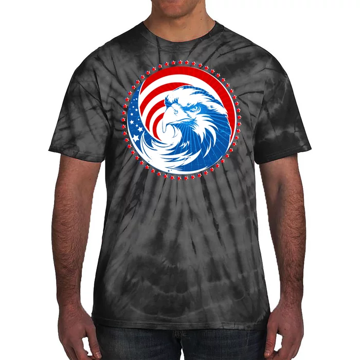 American Patriot Eagle Emblem Tie-Dye T-Shirt