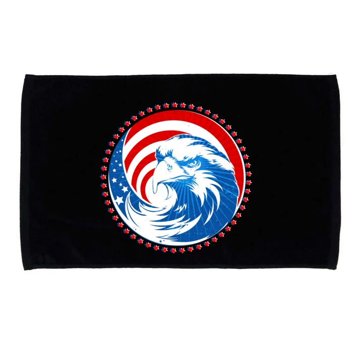 American Patriot Eagle Emblem Microfiber Hand Towel