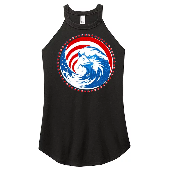 American Patriot Eagle Emblem Women’s Perfect Tri Rocker Tank