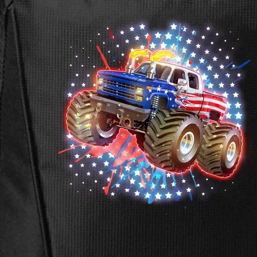 American Patriotic Monster Truck USA City Backpack