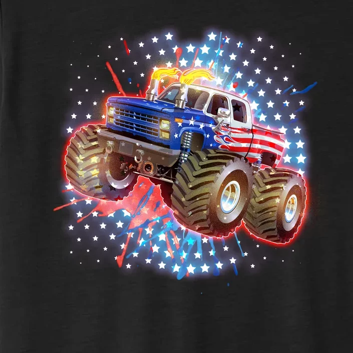 American Patriotic Monster Truck USA ChromaSoft Performance T-Shirt