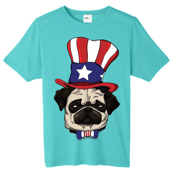 American Patriotic Pug ChromaSoft Performance T-Shirt