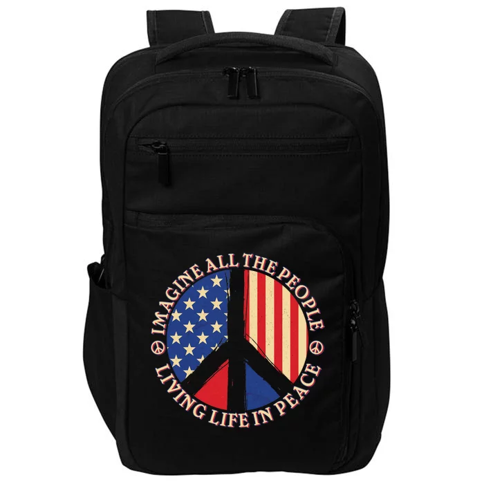 American Peace: People Living life In Peace Impact Tech Backpack