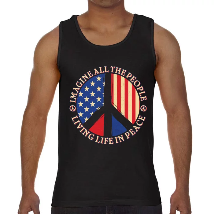 American Peace: People Living life In Peace Comfort Colors® Tank Top