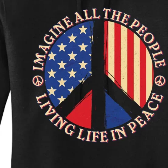 American Peace: People Living life In Peace Women's Pullover Hoodie