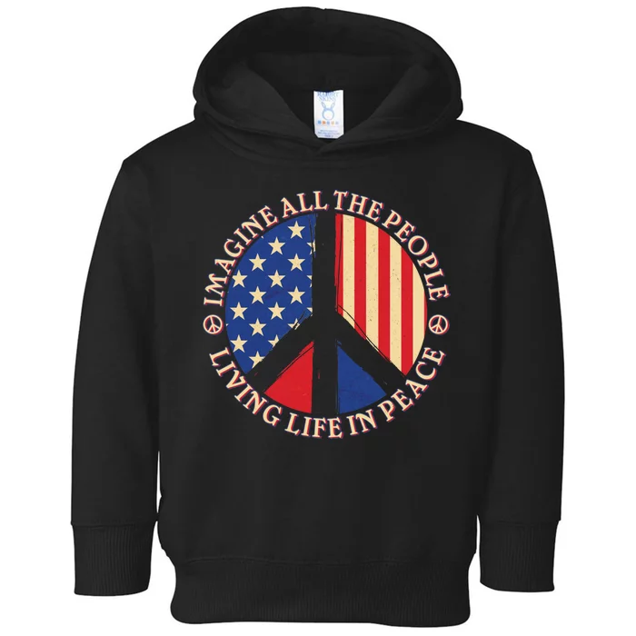 American Peace: People Living life In Peace Toddler Hoodie