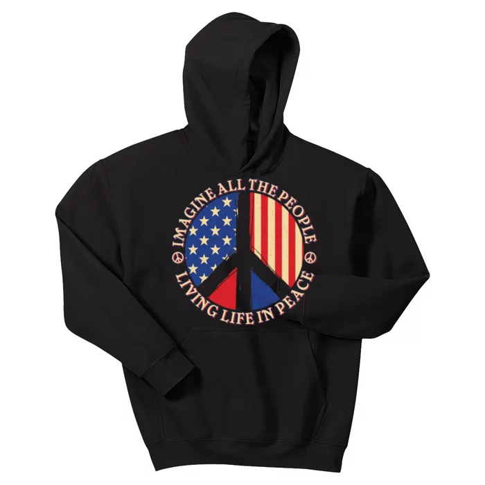 American Peace: People Living life In Peace Kids Hoodie