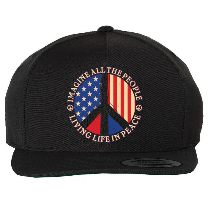 American Peace: People Living life In Peace Wool Snapback Cap