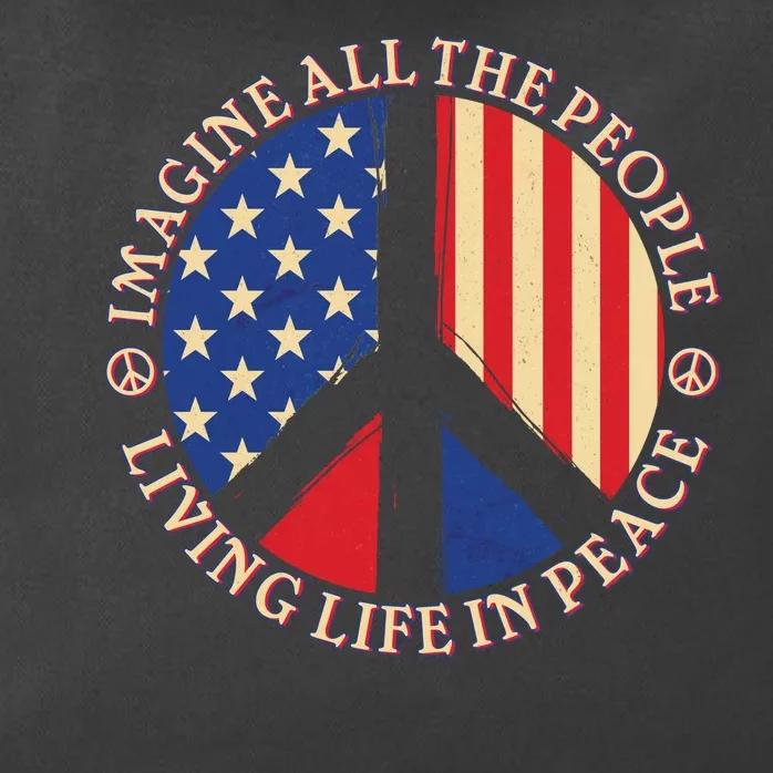 American Peace: People Living life In Peace Zip Tote Bag